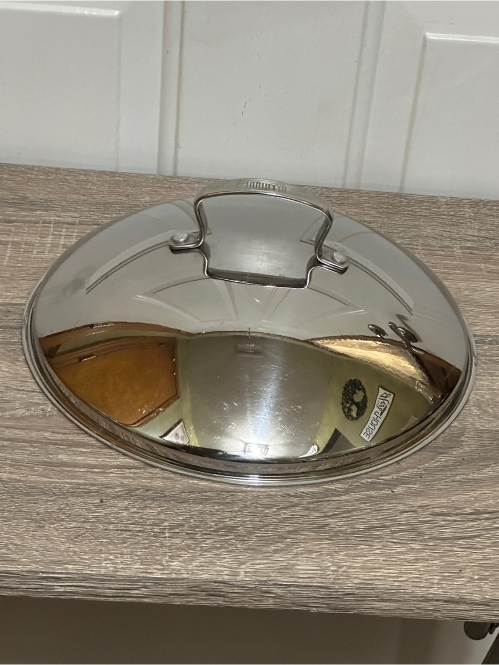 Vintage Belgique Stainless Steel Vented Dome Lid ONLY 10.5" Diameter Belgium